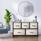 Sorbus Dresser with 5 Drawers - Storage Chest Organizer Unit with Steel Frame, Wood Top, Easy Pull Fabric Bins - Long Wide TV Stand for Bedroom Furniture, Hallway, Closet & Office Organization